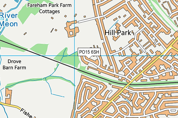 PO15 6SH map - OS VectorMap District (Ordnance Survey)