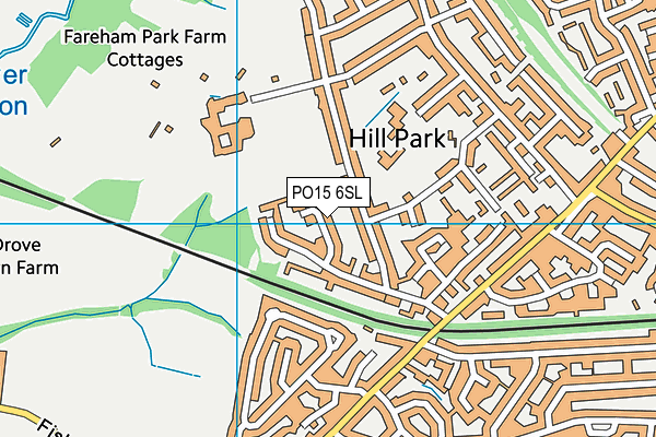 PO15 6SL map - OS VectorMap District (Ordnance Survey)