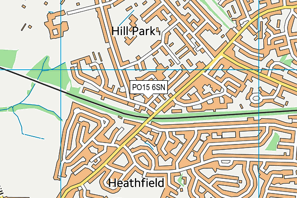 PO15 6SN map - OS VectorMap District (Ordnance Survey)