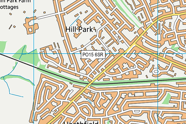 PO15 6SR map - OS VectorMap District (Ordnance Survey)
