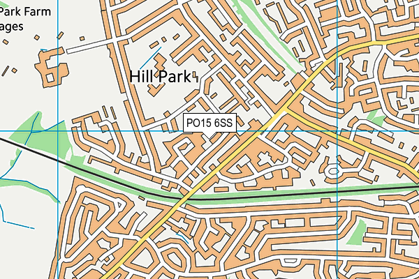 PO15 6SS map - OS VectorMap District (Ordnance Survey)