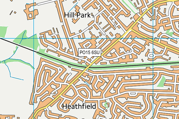 PO15 6SU map - OS VectorMap District (Ordnance Survey)