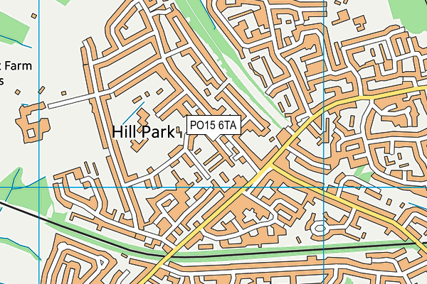 PO15 6TA map - OS VectorMap District (Ordnance Survey)