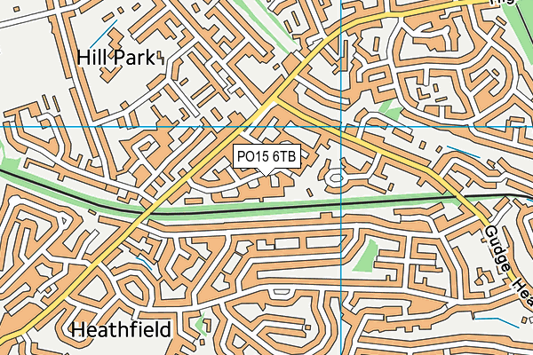 PO15 6TB map - OS VectorMap District (Ordnance Survey)