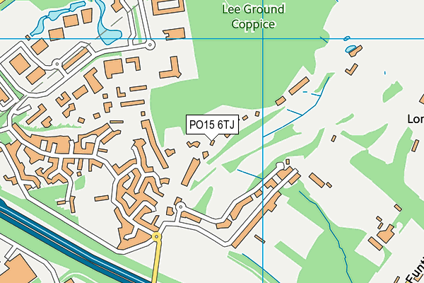 PO15 6TJ map - OS VectorMap District (Ordnance Survey)