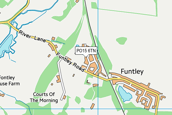 PO15 6TN map - OS VectorMap District (Ordnance Survey)