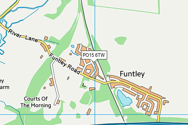 PO15 6TW map - OS VectorMap District (Ordnance Survey)