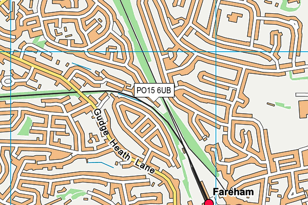 PO15 6UB map - OS VectorMap District (Ordnance Survey)