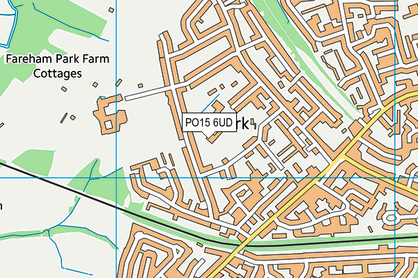 PO15 6UD map - OS VectorMap District (Ordnance Survey)
