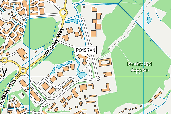 PO15 7AN map - OS VectorMap District (Ordnance Survey)