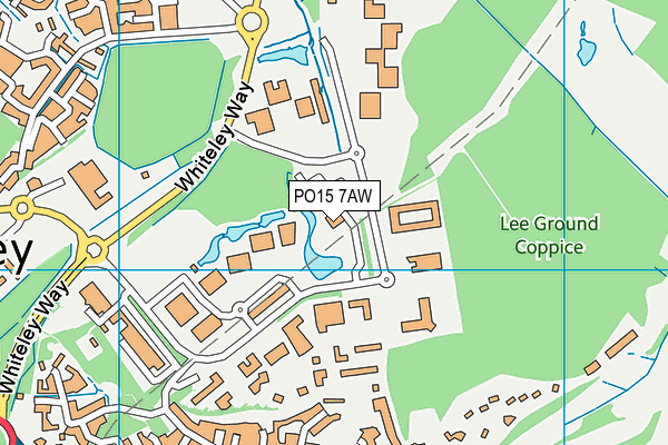 PO15 7AW map - OS VectorMap District (Ordnance Survey)