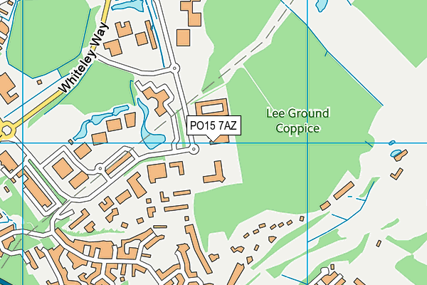 PO15 7AZ map - OS VectorMap District (Ordnance Survey)