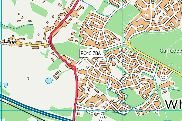PO15 7BA map - OS VectorMap District (Ordnance Survey)