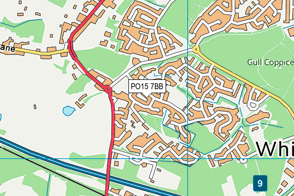 PO15 7BB map - OS VectorMap District (Ordnance Survey)