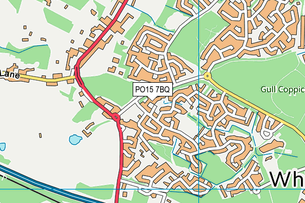 PO15 7BQ map - OS VectorMap District (Ordnance Survey)