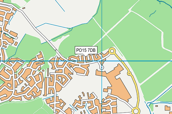 PO15 7DB map - OS VectorMap District (Ordnance Survey)