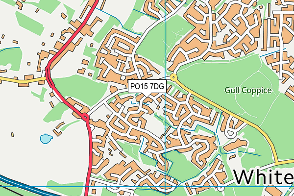 PO15 7DG map - OS VectorMap District (Ordnance Survey)