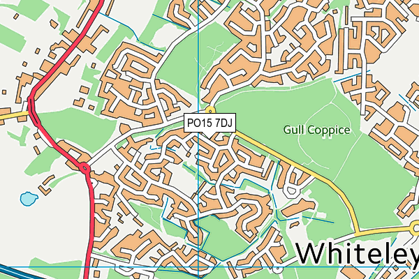 PO15 7DJ map - OS VectorMap District (Ordnance Survey)