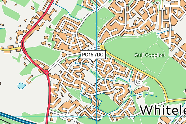 PO15 7DQ map - OS VectorMap District (Ordnance Survey)