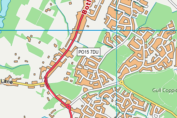 PO15 7DU map - OS VectorMap District (Ordnance Survey)