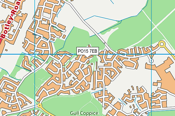 PO15 7EB map - OS VectorMap District (Ordnance Survey)