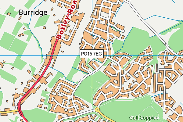 PO15 7EG map - OS VectorMap District (Ordnance Survey)