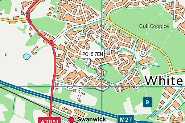 PO15 7EN map - OS VectorMap District (Ordnance Survey)