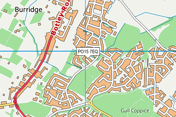 PO15 7EQ map - OS VectorMap District (Ordnance Survey)