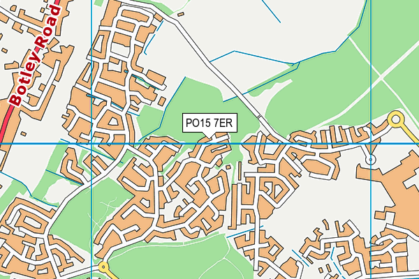 PO15 7ER map - OS VectorMap District (Ordnance Survey)