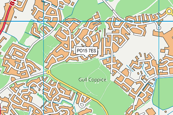 PO15 7ES map - OS VectorMap District (Ordnance Survey)