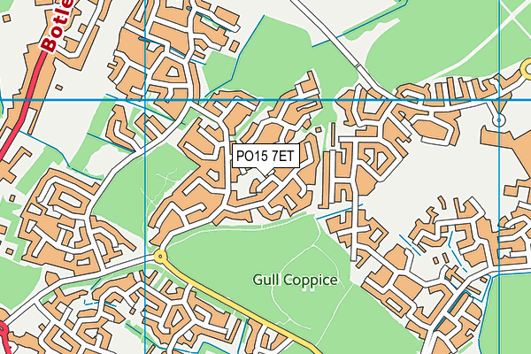 PO15 7ET map - OS VectorMap District (Ordnance Survey)