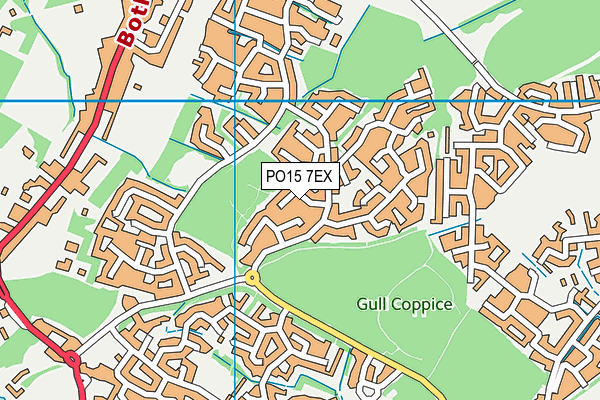 PO15 7EX map - OS VectorMap District (Ordnance Survey)