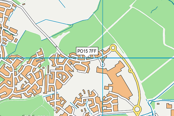 PO15 7FF map - OS VectorMap District (Ordnance Survey)