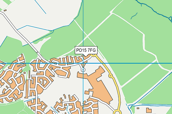 PO15 7FG map - OS VectorMap District (Ordnance Survey)