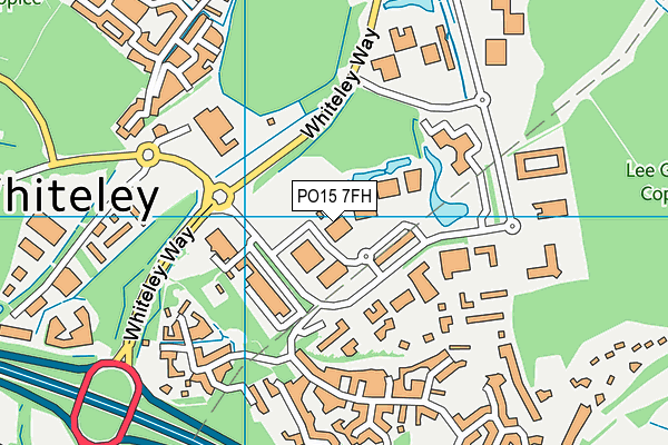 PO15 7FH map - OS VectorMap District (Ordnance Survey)