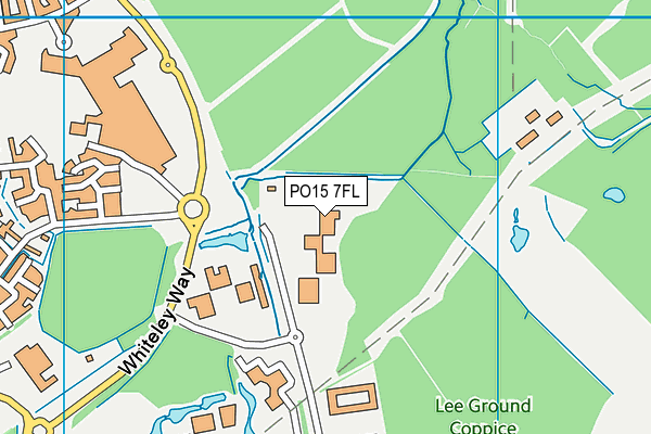 PO15 7FL map - OS VectorMap District (Ordnance Survey)