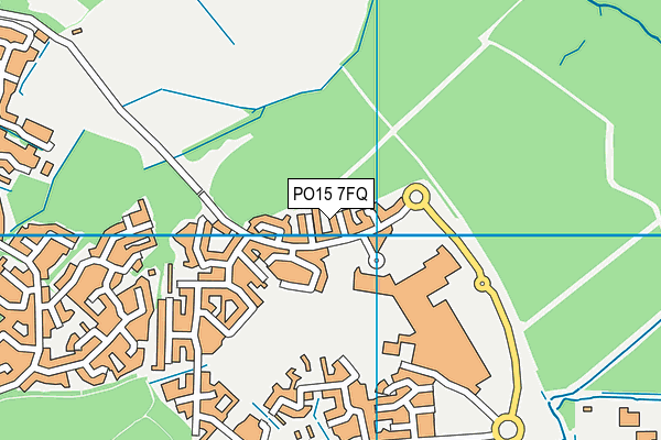 PO15 7FQ map - OS VectorMap District (Ordnance Survey)