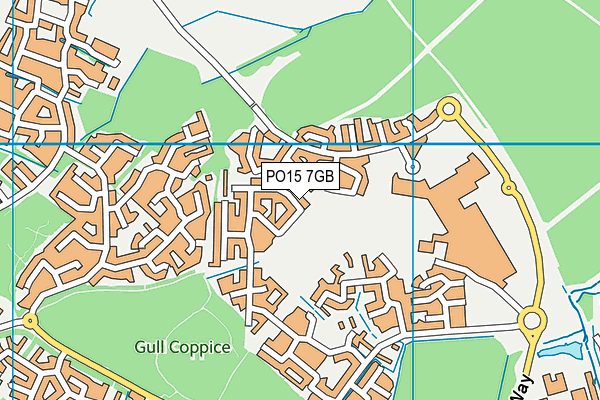 PO15 7GB map - OS VectorMap District (Ordnance Survey)