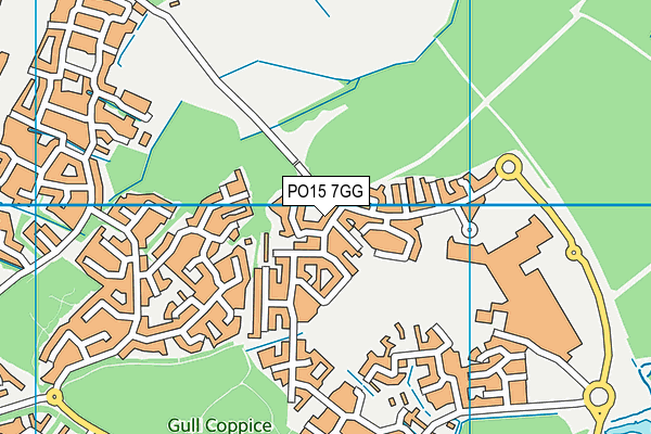 PO15 7GG map - OS VectorMap District (Ordnance Survey)