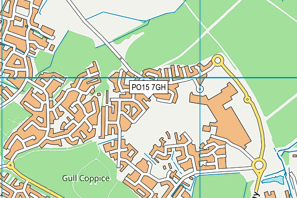 PO15 7GH map - OS VectorMap District (Ordnance Survey)