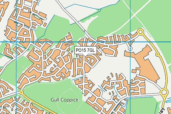 PO15 7GL map - OS VectorMap District (Ordnance Survey)