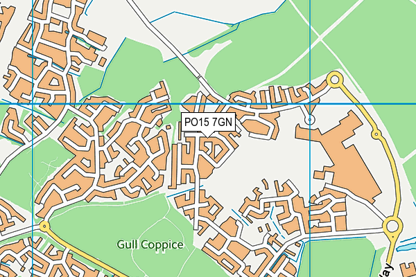 PO15 7GN map - OS VectorMap District (Ordnance Survey)