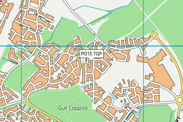 PO15 7GP map - OS VectorMap District (Ordnance Survey)