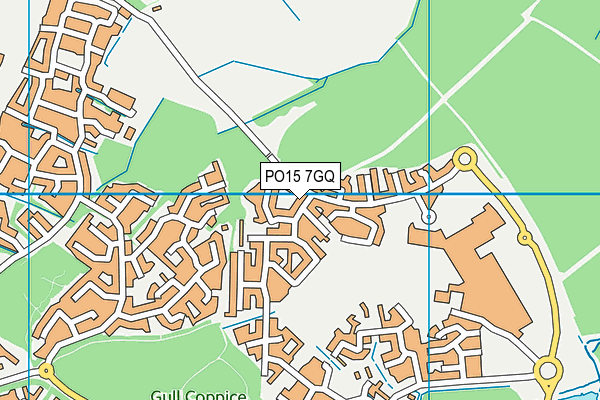 PO15 7GQ map - OS VectorMap District (Ordnance Survey)