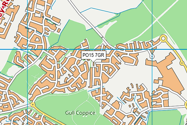 PO15 7GR map - OS VectorMap District (Ordnance Survey)