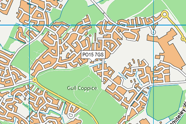 PO15 7GS map - OS VectorMap District (Ordnance Survey)