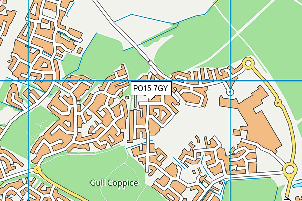 PO15 7GY map - OS VectorMap District (Ordnance Survey)