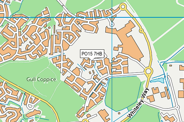 PO15 7HB map - OS VectorMap District (Ordnance Survey)