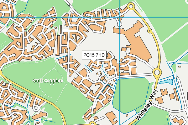 PO15 7HD map - OS VectorMap District (Ordnance Survey)