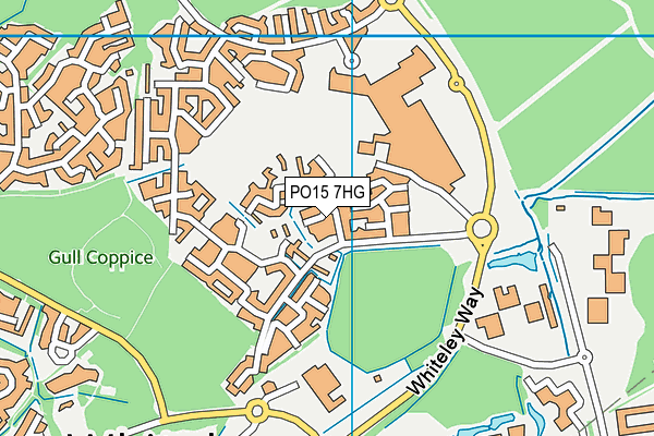 PO15 7HG map - OS VectorMap District (Ordnance Survey)